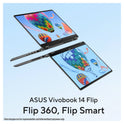 ASUS Vivobook Flip Copilot+ Laptop, Ultra 7-256V, 14" WUXGA (1920 x 1200) OLED Touchscreen,  Arc Graphics, Backlit Chiclet Keyboard