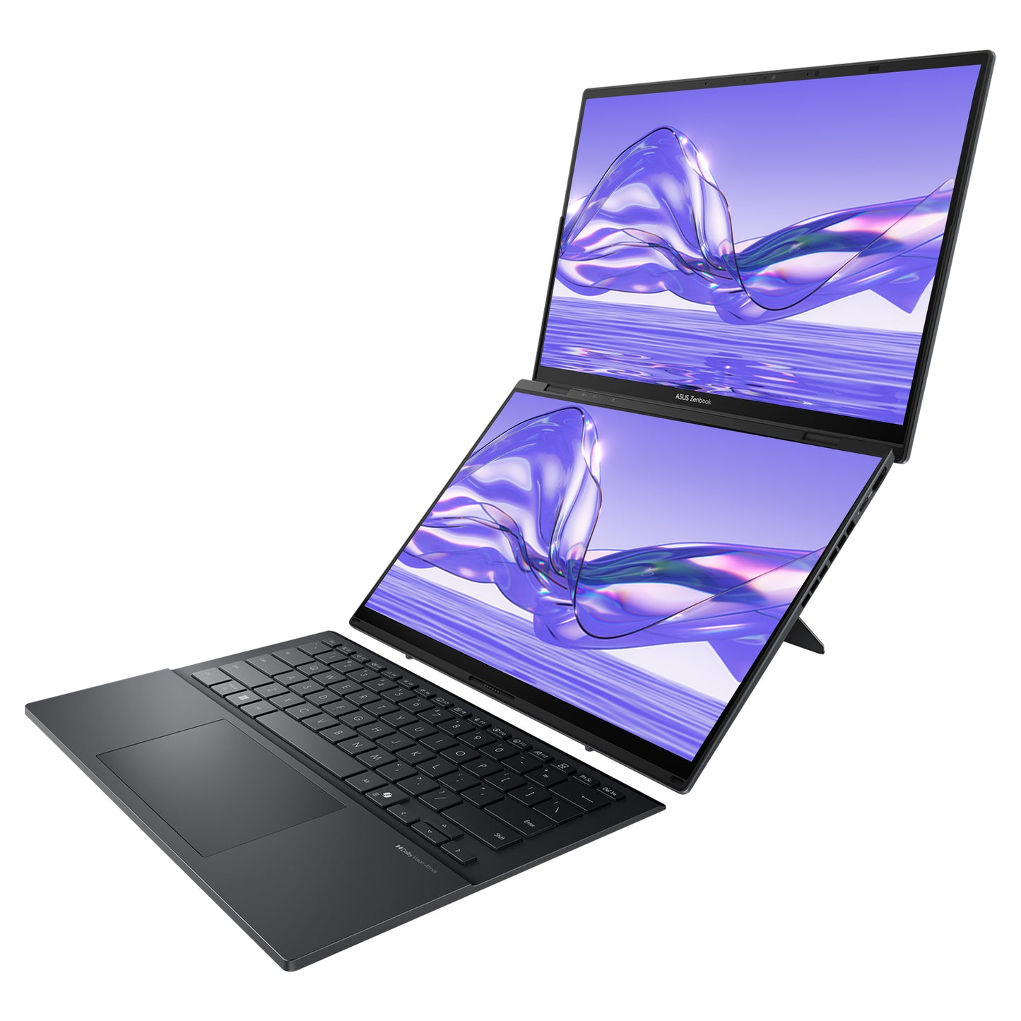 Asus Zenbook Duo Dual Laptop, Ultra 9-285H, 14'' 3K (2880x1800) OLED Touchscreen, Inkwell Gray