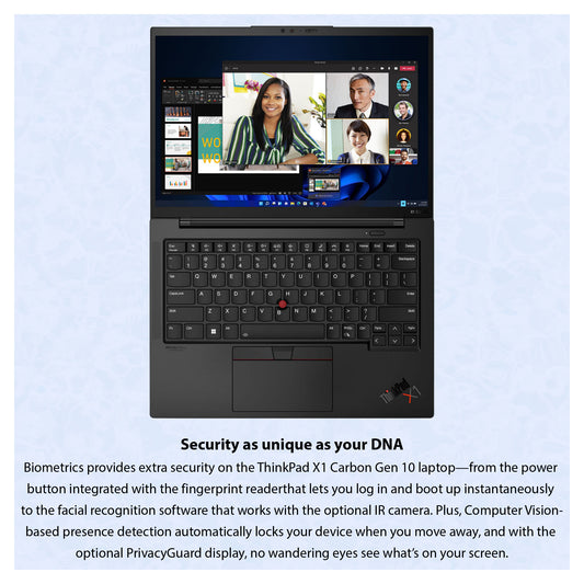 Lenovo ThinkPad X1 Carbon Gen10, 14" Touch, i7-1270P, Fingerprint Reader, W11Pro (Used-Like New)