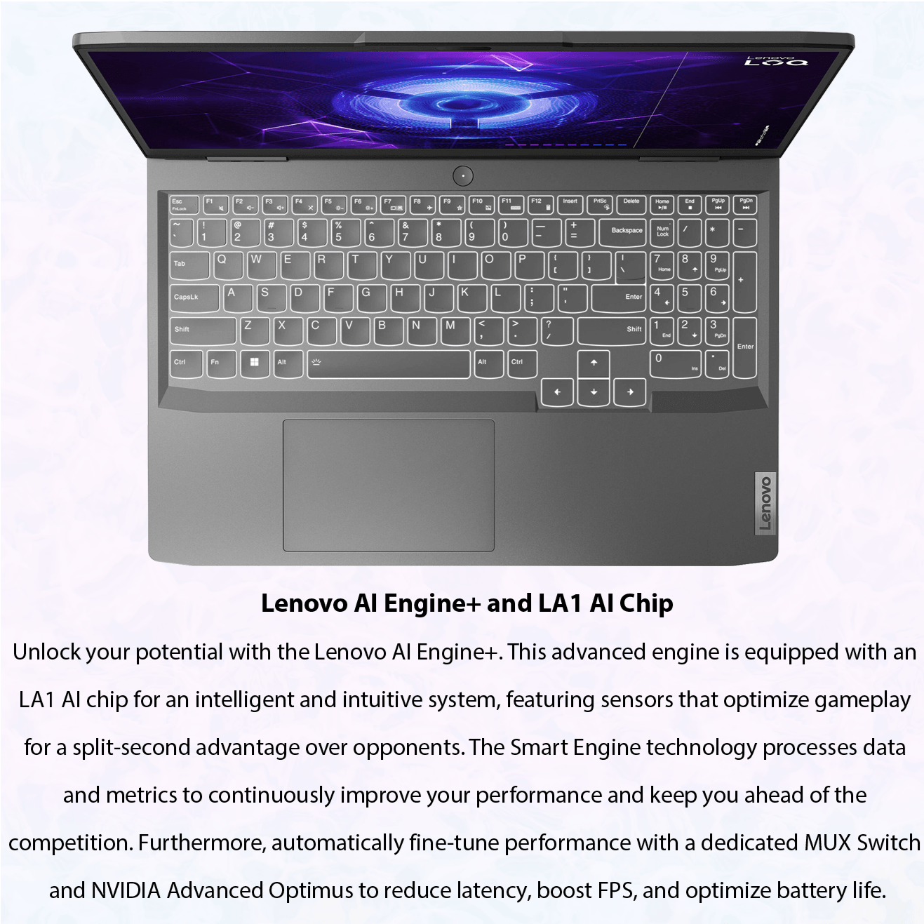 Lenovo LOQ Gaming Laptop, 15.6" FHD Display, AMD Ryzen7 7840HS, NVIDIA GeForce RTX 4060, Windows 11 Home - Teknoraks