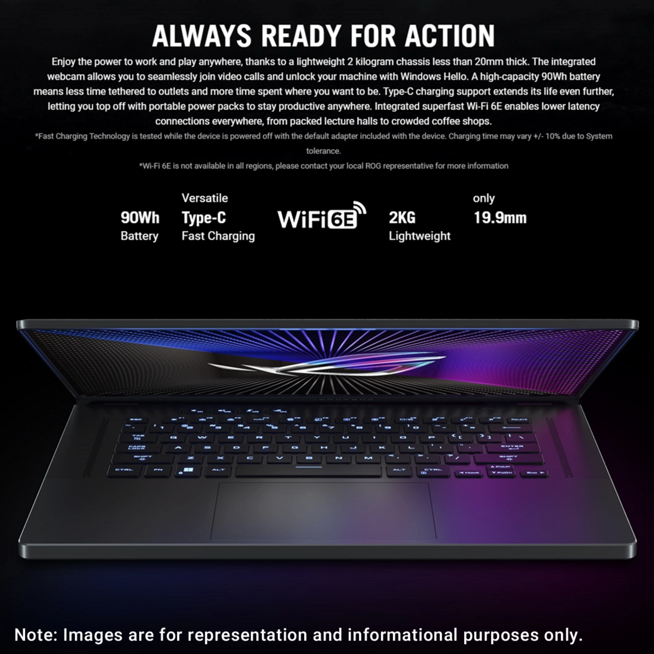 ASUS ROG Zephyrus G16 Gaming Laptop, 16" FHD, i7-13620H, RTX4060, W11Home
