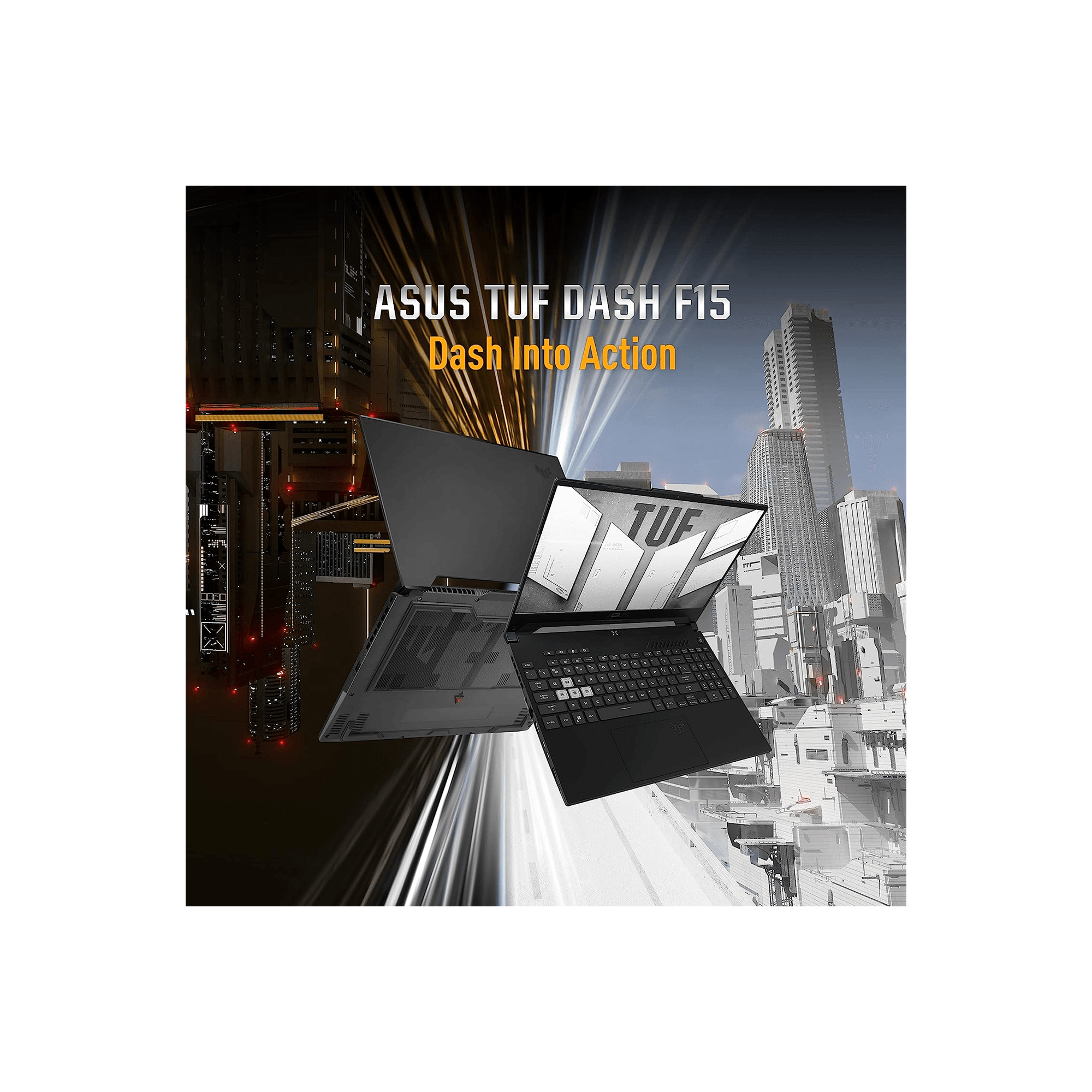 Asus Tuf Dash 15 Gaming Laptop, Intel Core i5-12450H, 15.6" FullHD, RTX 3050 Ti, Windows 11 Home
