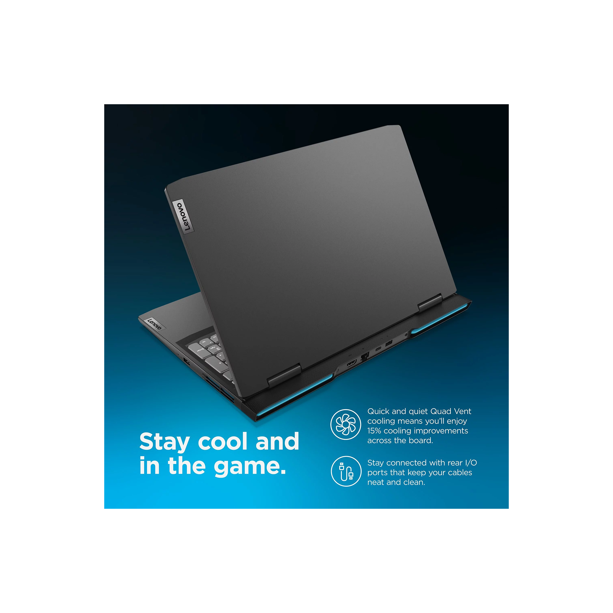 Lenovo Ideapad 3 Gaming Laptop, 15.6" FHD Display, AMD Ryzen 5 7535HS, NVIDIA GeForce RTX 2050, Windows 11 Home, Onyx Black