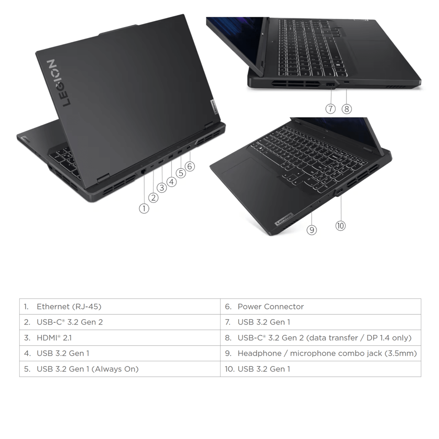 Lenovo Legion Pro 5i Gen 8 , 16" WQXGA IPS Display, Intel Core i7-13700HX, NVIDIA GeForce RTX 4070, Windows 11 Home, Black - Teknoraks