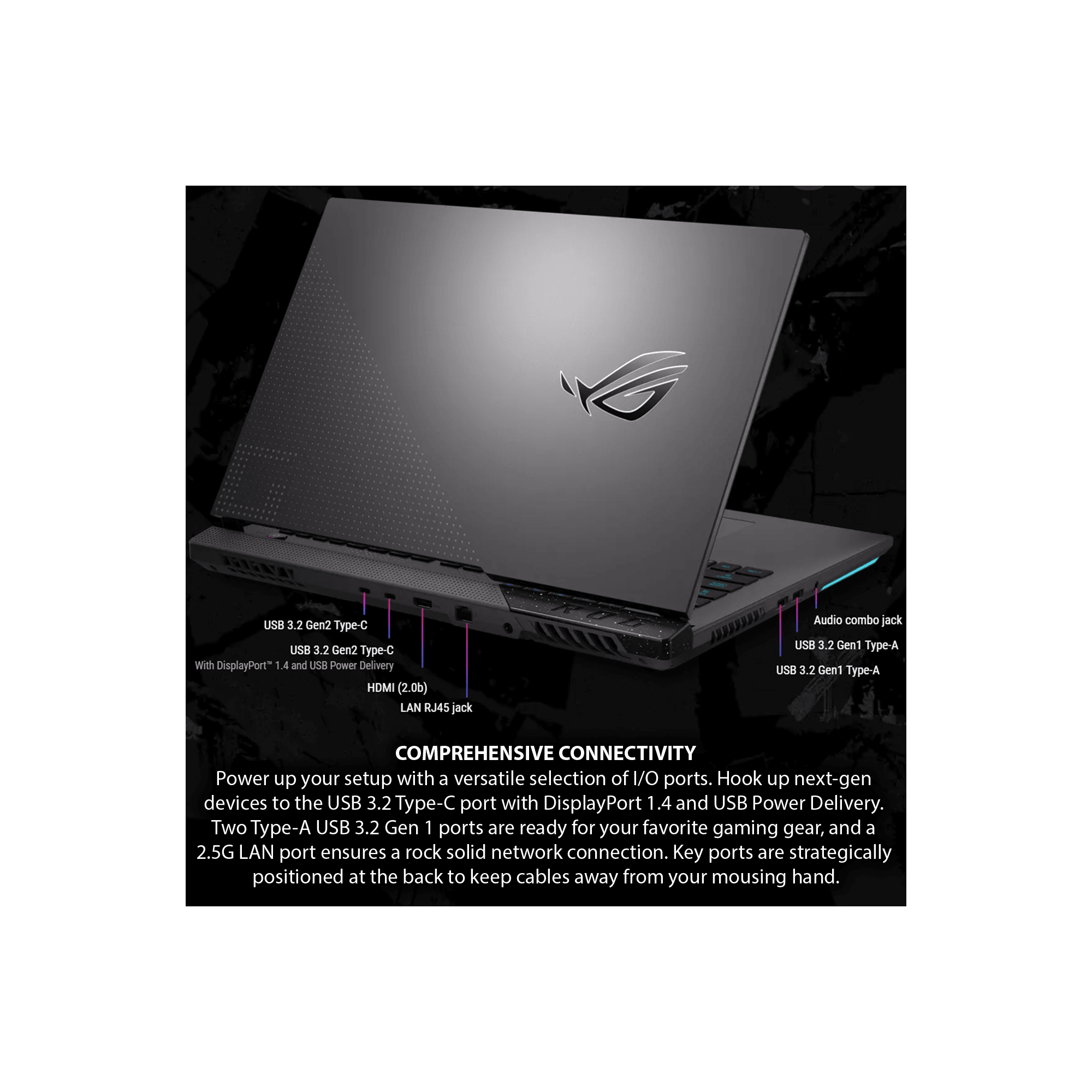 ASUS ROG Strix G17 Gaming Laptop, 17.3” IPS FHD Display, AMD Ryzen 7 6800H, NVIDIA GeForce RTX 3050, Windows 11 Home