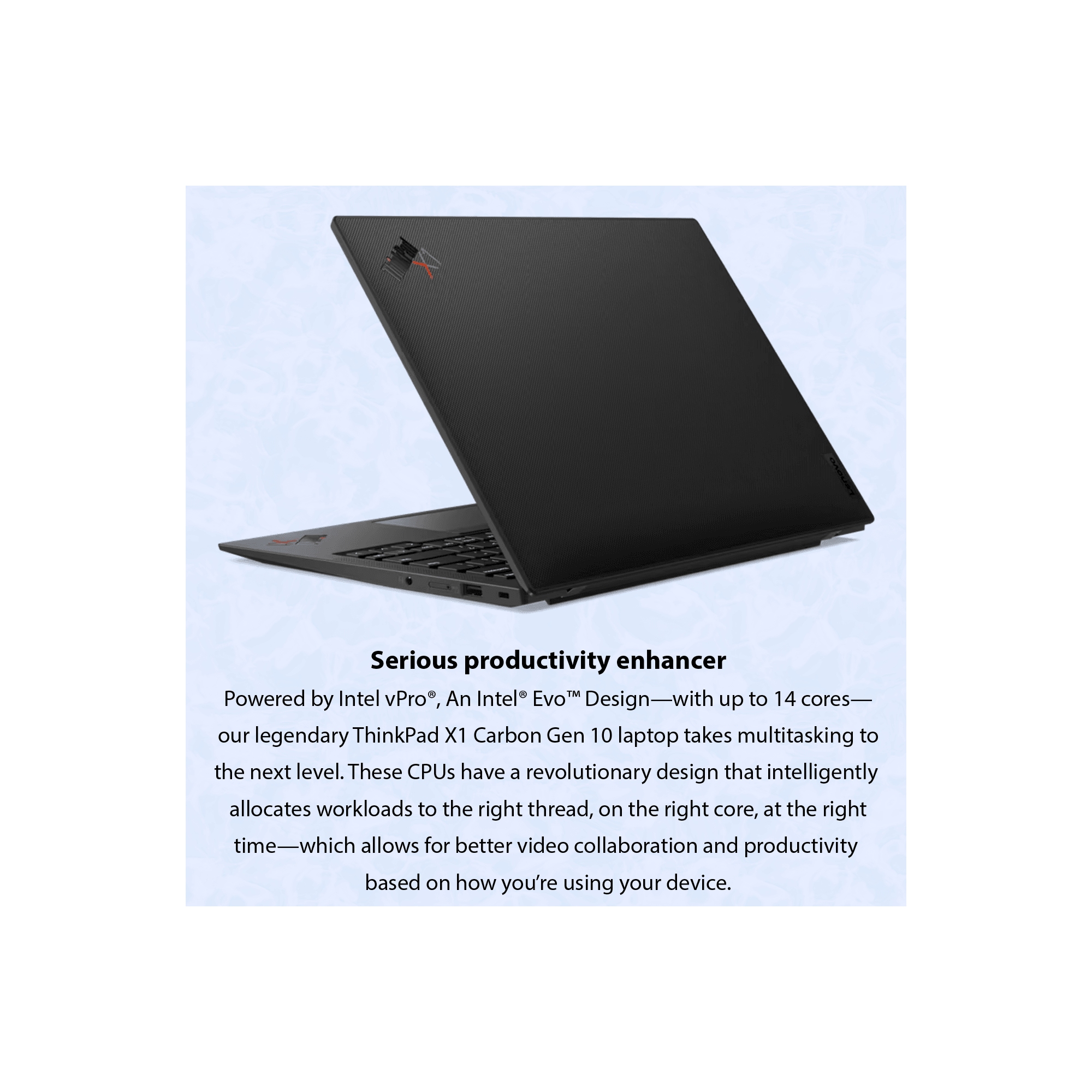 Lenovo ThinkPad X1 Carbon Gen 10, 14" IPS Touchscreen Display, 12th Intel Core i7-1270P, Windows 11 Pro, Black