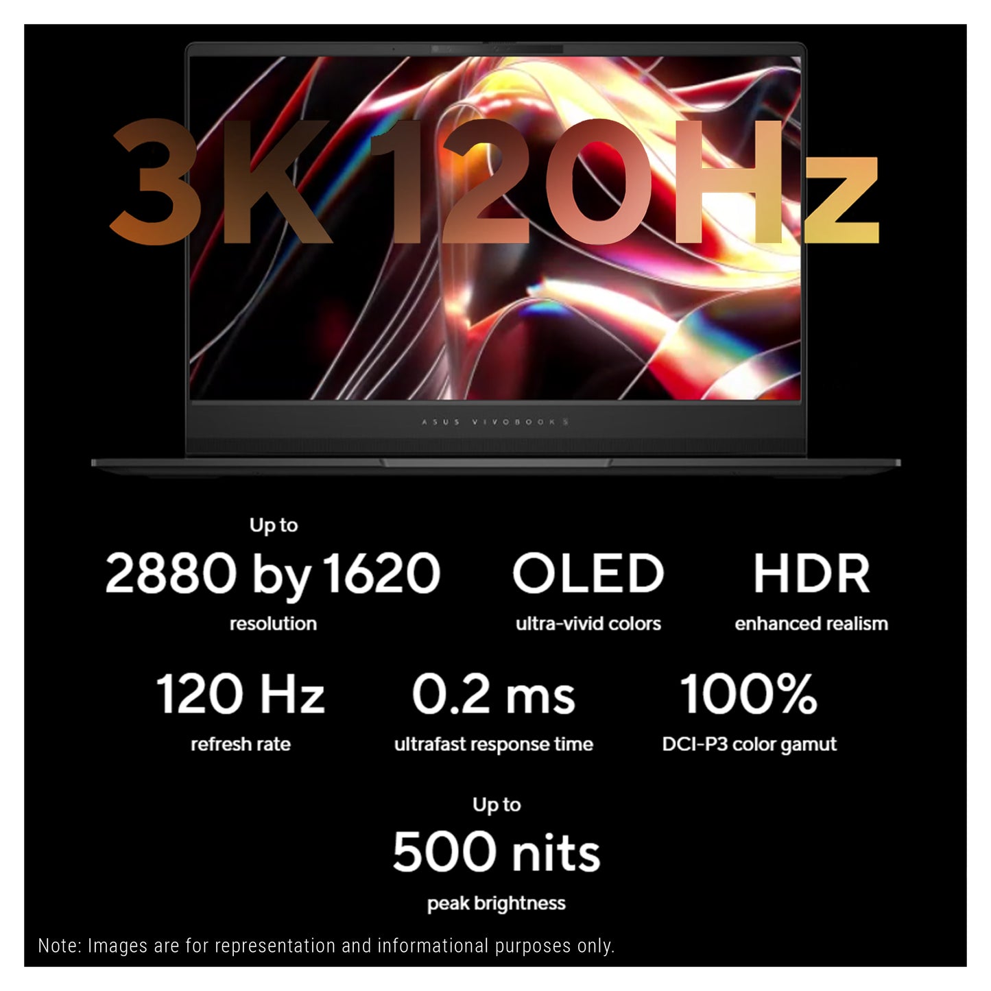 ASUS Vivobook S Copilot+ Laptop, Ryzen AI 9 HX 370, 15.6" 3K (2880x1620), W11Home (Used-Good)