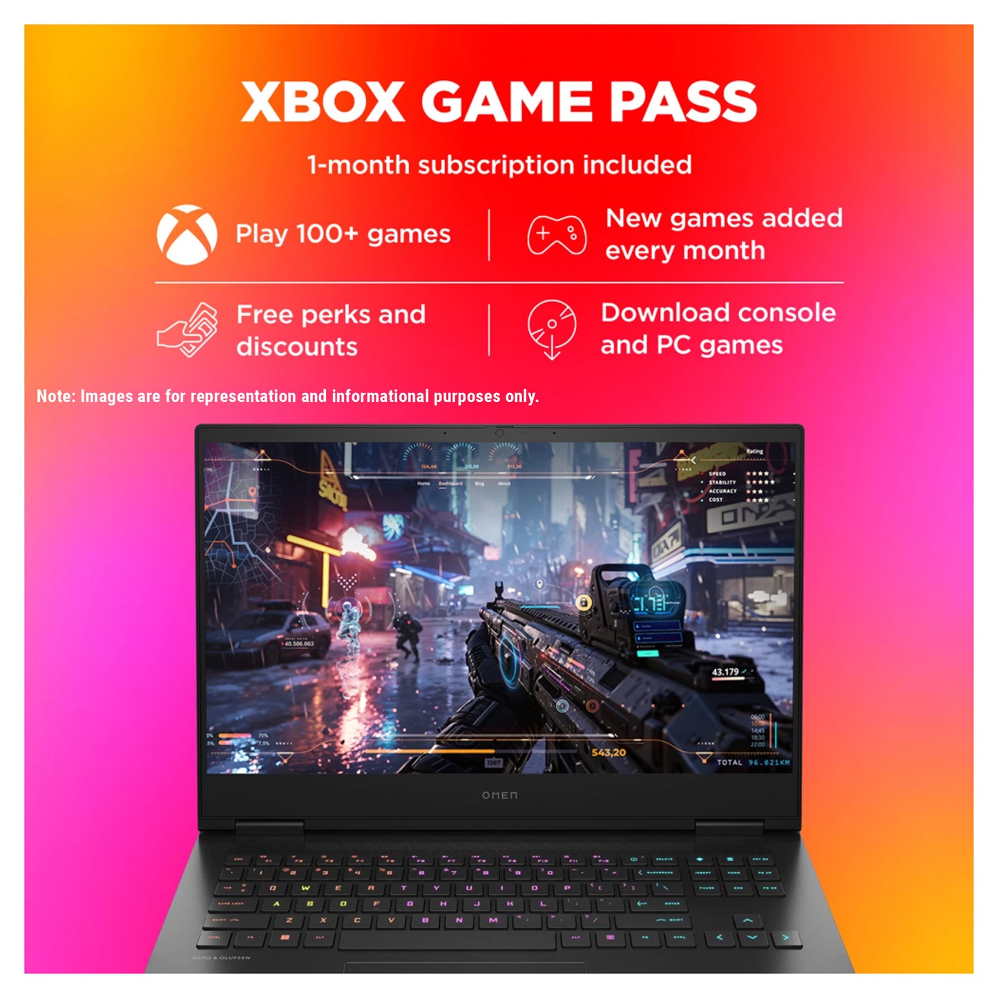 HP OMEN Gaming Laptop, i7-13620H, 16.1" FHD (1920x1080), RTX4060, W11Home