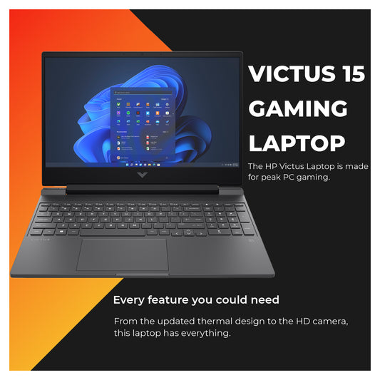 HP Victus Gaming Laptop, Ryzen 5 8645HS, 15,6" FHD (1920 x 1080) 144Hz, RTX4050