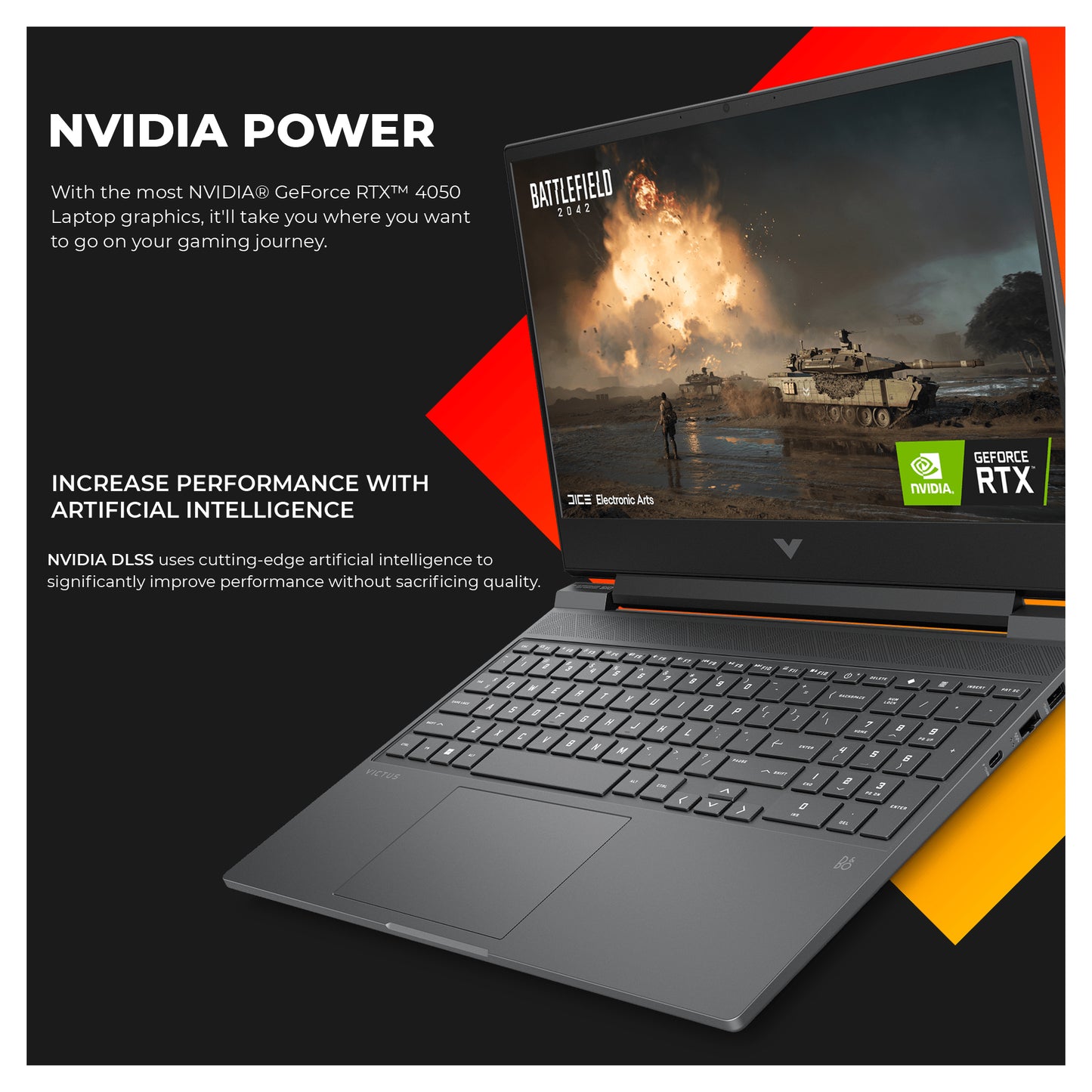 HP Victus Gaming Laptop, Ryzen 5 8645HS, 15,6" FHD (1920 x 1080) 144Hz, RTX4050