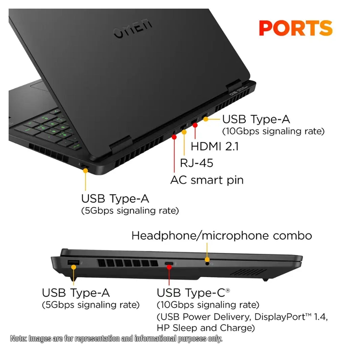 HP OMEN Gaming Laptop, Ryzen 9-8940HX, 16" 2K (1920x1200) 144Hz, RTX 5060  (Used-Like New)