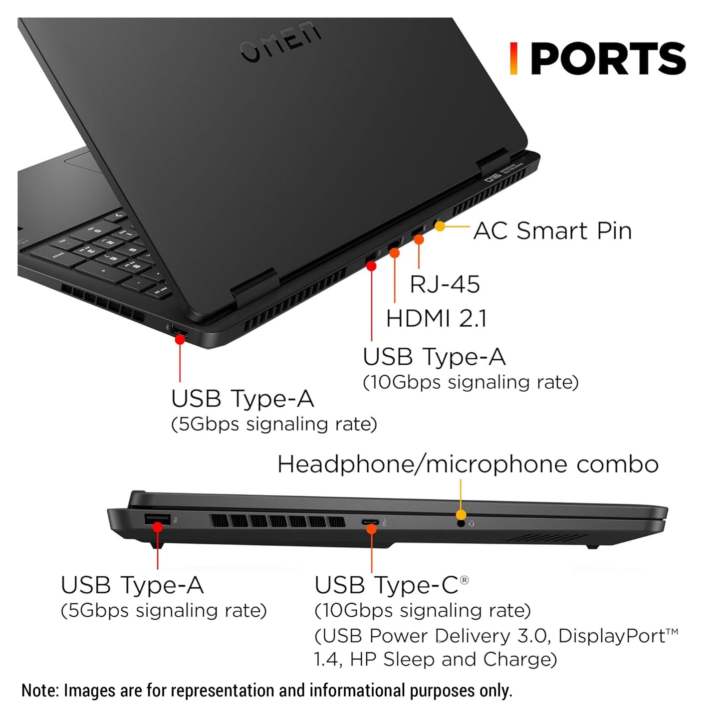 HP OMEN Slim 16 Gaming Laptop,Ultra 9-285H, 16" WQXGA (2560 x 1600) 240Hz, RTX 5070
