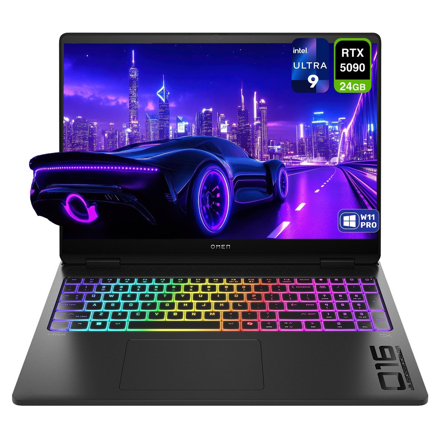 HP OMEN MAX Gaming Laptop, Ultra 9-275HX, 16" WUXGA (1920x1200) 165Hz, RTX5090, 1-zone RGB Backlit Keyboard