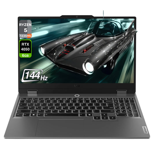 Lenovo LOQ Gaming Laptop, Ryzen 5-7235HS, 15.6" FHD (1920x1800), RTX4050