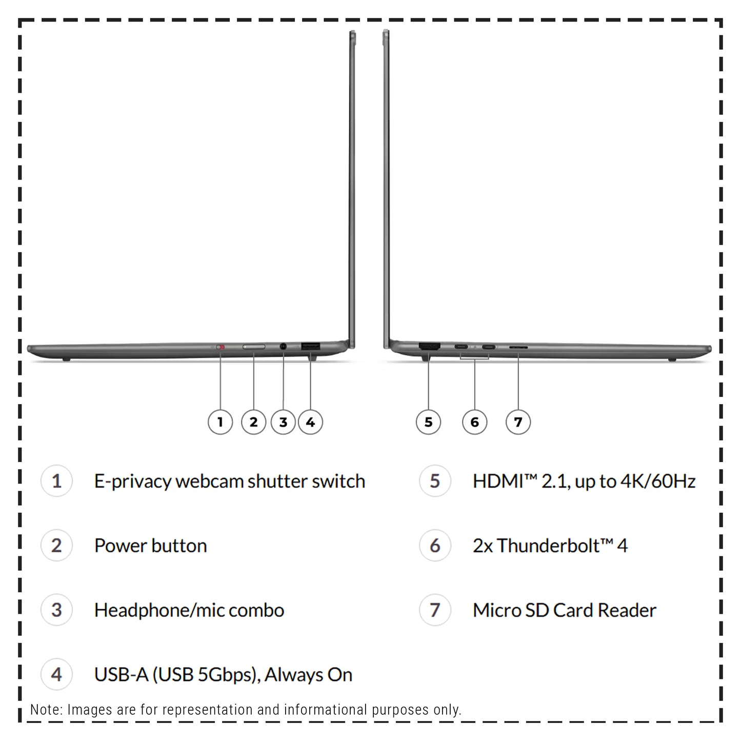Lenovo Slim 7i Copilot+ Laptop, Ultra 7-258V, 14" WUXGA (1920x1200) OLED Touchscreen