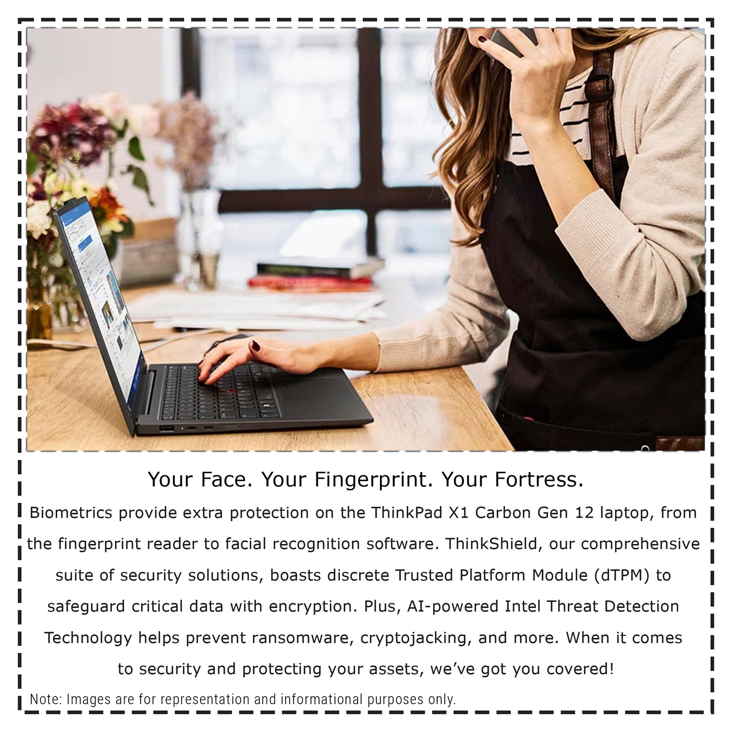 Lenovo ThinkPad X1 Carbon Gen 12 Laptop, Ultra 7-155U, 14" WUXGA (1920x1200), W11 Pro