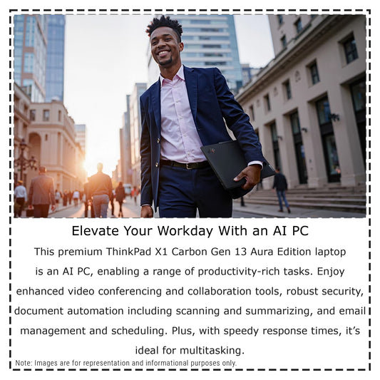 Lenovo Thinkpad X1 Carbon Gen 13 Aura Edition Laptop, Ultra 7-265U, 14" WUXGA (1920x1200), W11 Pro