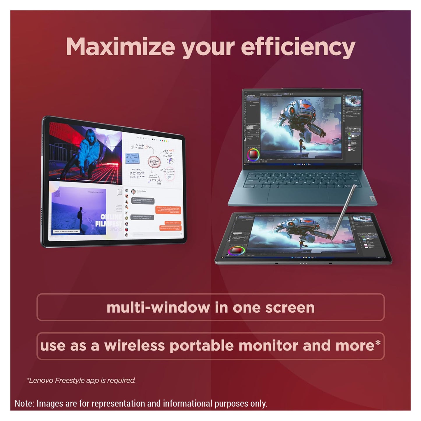 Lenovo P12 Expansive Touchscreen Tablet, 12.7" 3K Display, 13MP Camera, 8GB Memory, 128GB, Pen Included (Used-Like New)