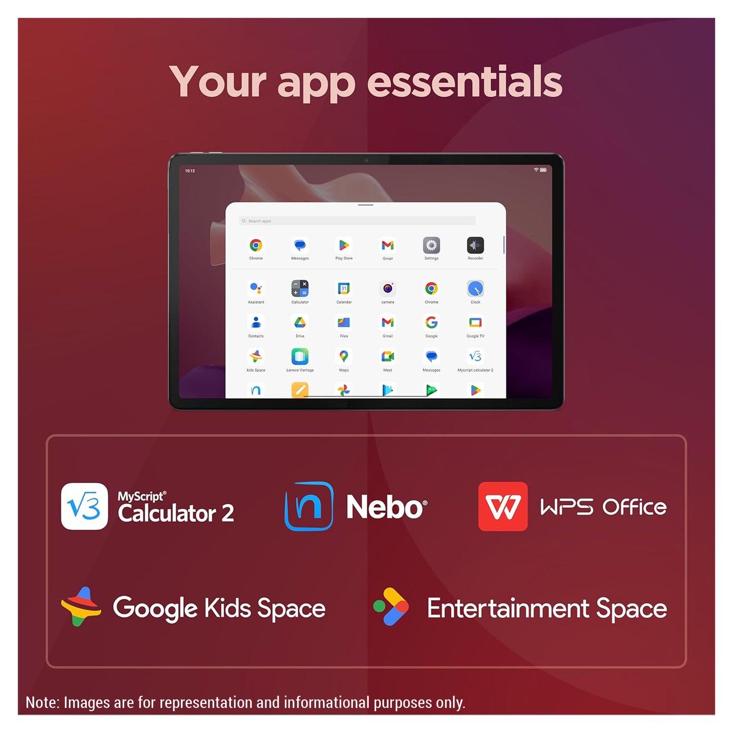 Lenovo P12 Expansive Touchscreen Tablet, 12.7" 3K Display, 13MP Camera, 8GB Memory, 128GB, Pen Included (Used-Like New)