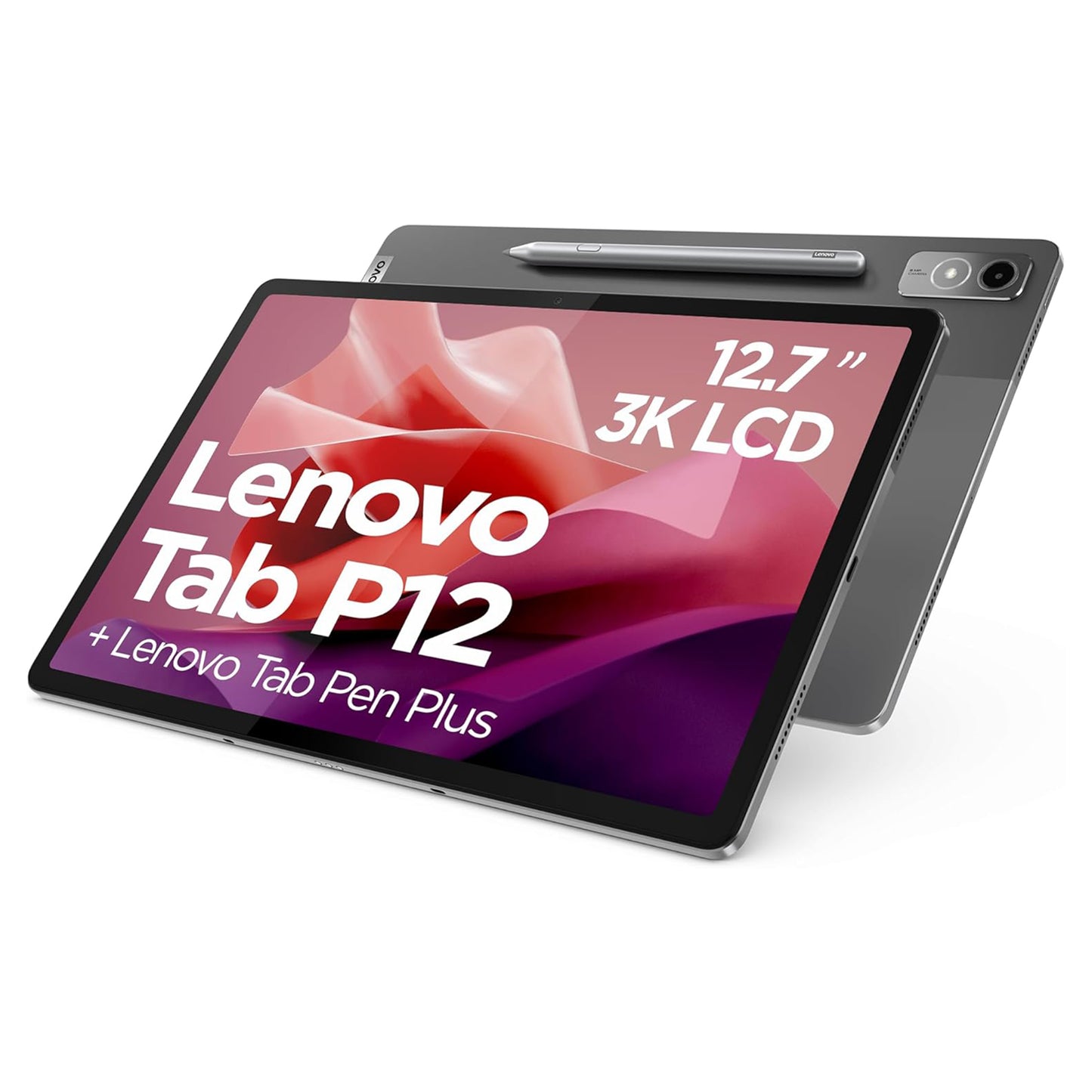 Lenovo P12 Expansive Touchscreen Tablet, 12.7" 3K Display, 13MP Camera, 8GB Memory, 128GB, Pen Included (Used-Like New)