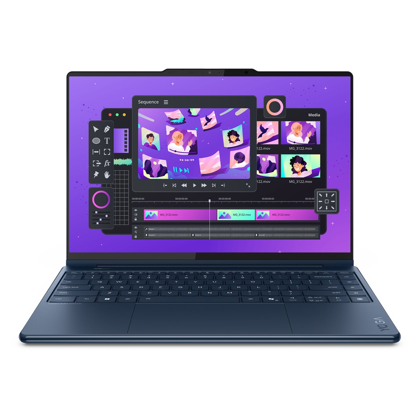 Lenovo Yoga 9i 2-in-1 Copilot+ Laptop, Ultra 7-258V, 14" 3K (2880x1800) OLED Touchscreen