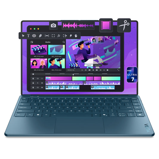 Lenovo Yoga Slim 9i Copilot+ Laptop, Ultra 7-258V, 14" 4K (3840x2400) 120Hz OLED Touchscreen