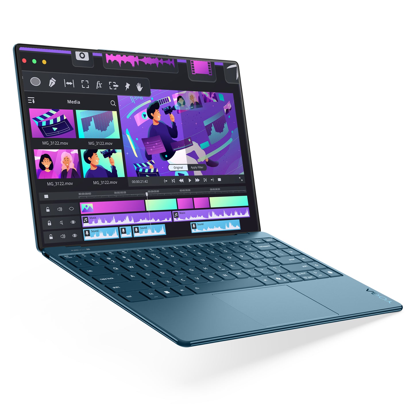 Lenovo Yoga Slim 9i Copilot+ Laptop, Ultra 7-258V, 14" 4K (3840x2400) 120Hz OLED Touchscreen
