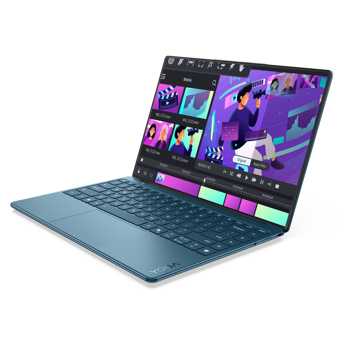Lenovo Yoga Slim 9i Copilot+ Laptop, Ultra 7-258V, 14" 4K (3840x2400) 120Hz OLED Touchscreen