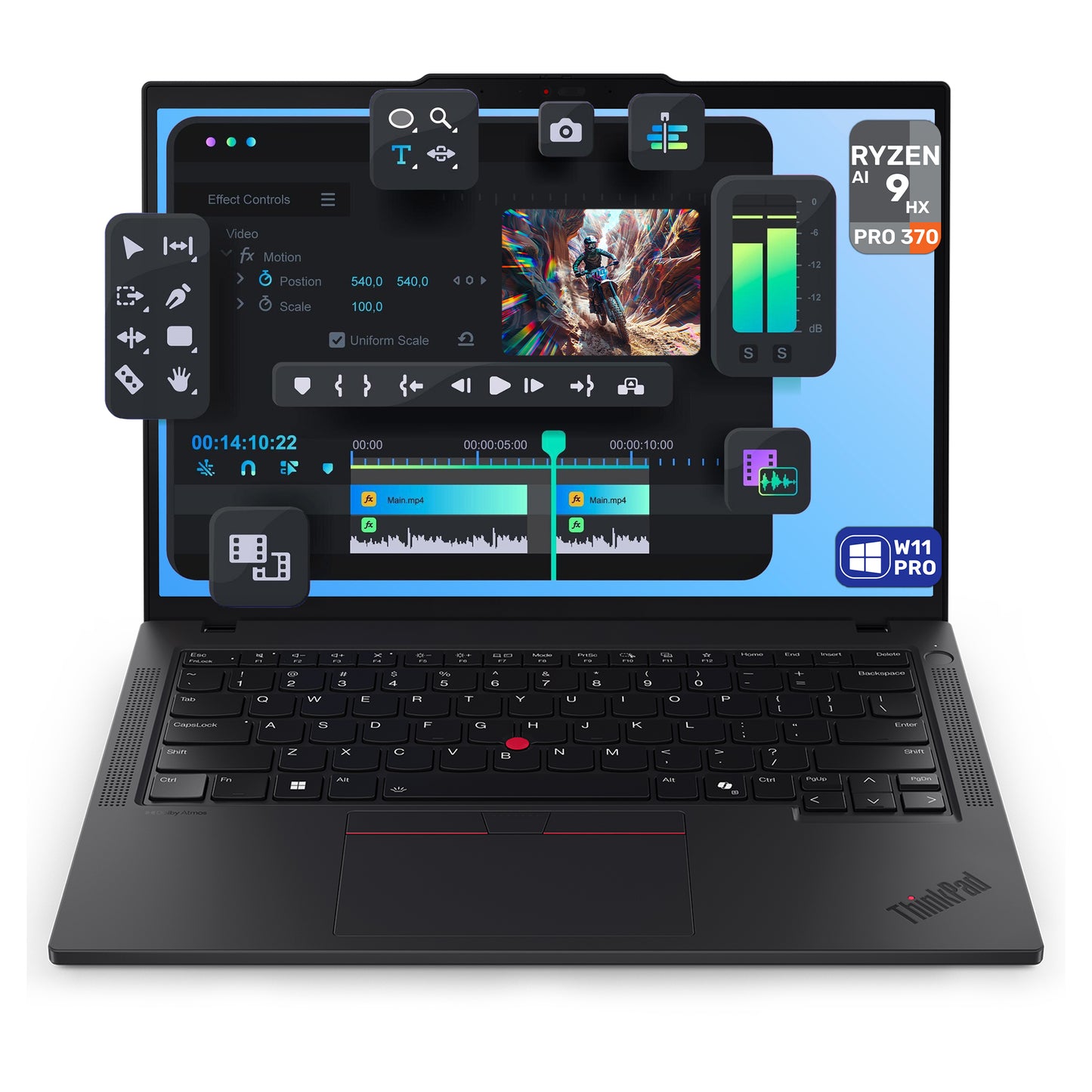 Lenovo ThinkPad P14s Gen 6 Mobile Workstation, Ryzen AI 9 HX PRO-370, 14" WUXGA (1920x1200) Radeon 890M,W11 Pro