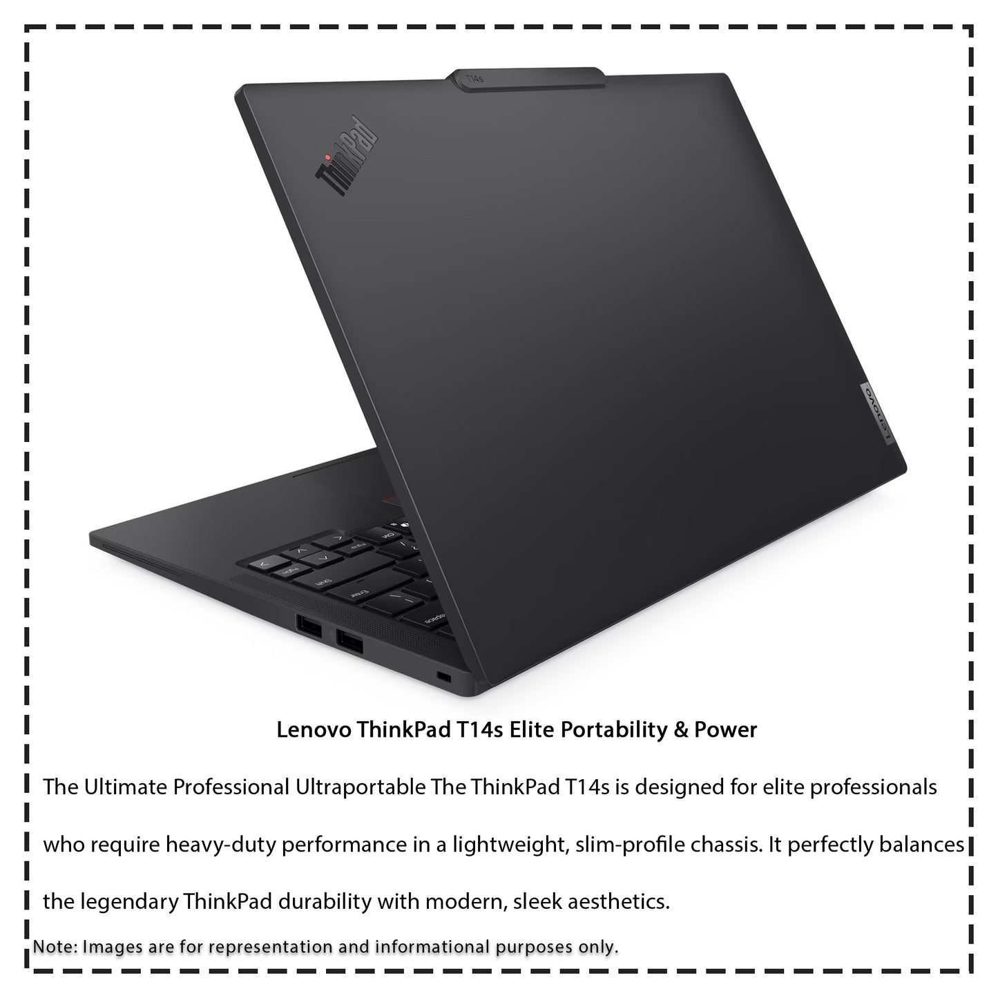 Lenovo ThinkPad T14s Gen 6 Laptop, Ultra 7-255U, 14" WUXGA (1920x1200)  Integrated Graphics, W11 Pro,