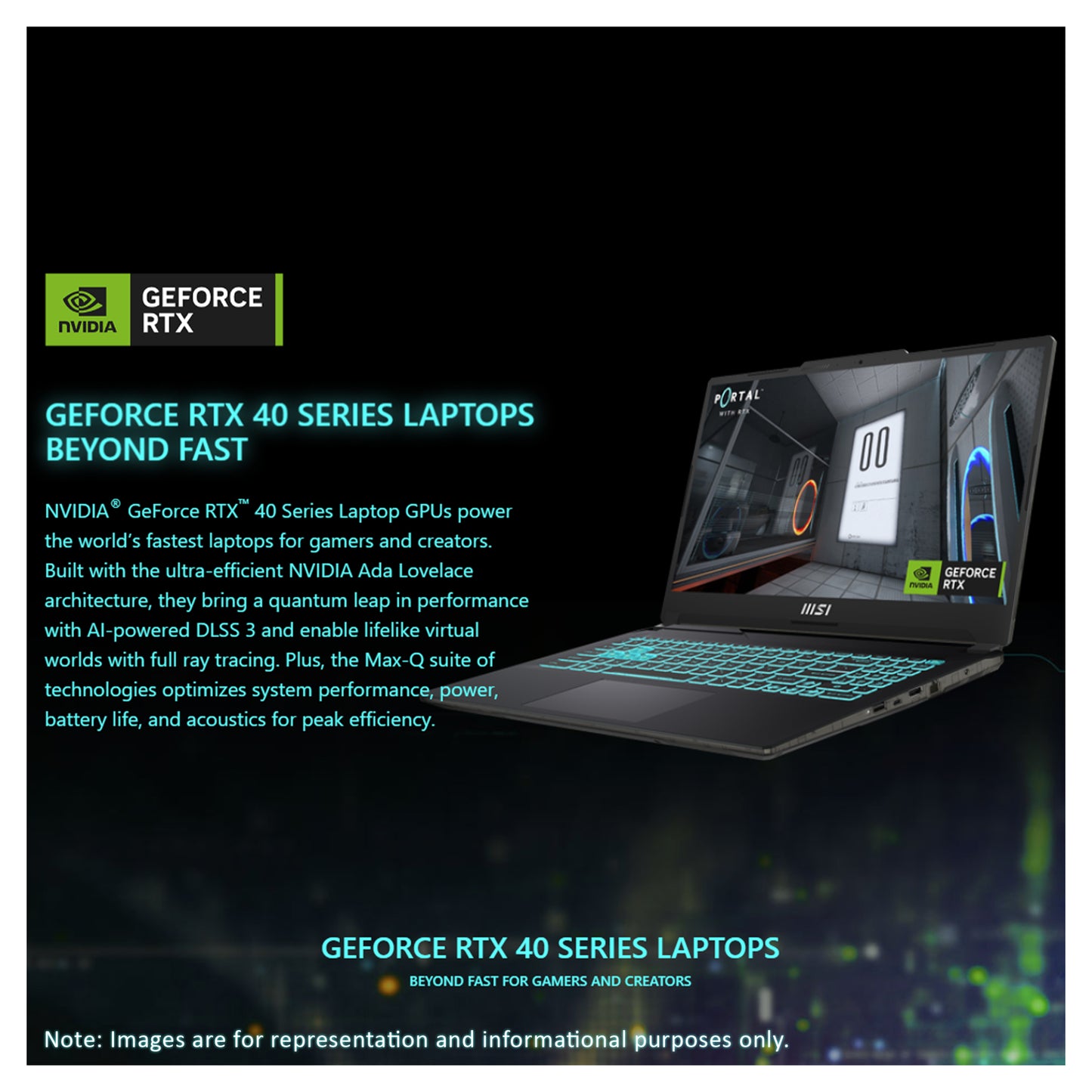 MSI Cyborg 15 Cyborg Gaming Laptop, i7-12650H,15.6" FHD (1920x1080), RTX4060 (Used-Like New)