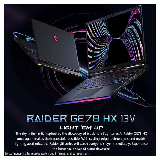 MSI Raider 17 Gaming Laptop, i9-13950HX, 17" QHD+ (2560x1600),  RTX4080, W11Home