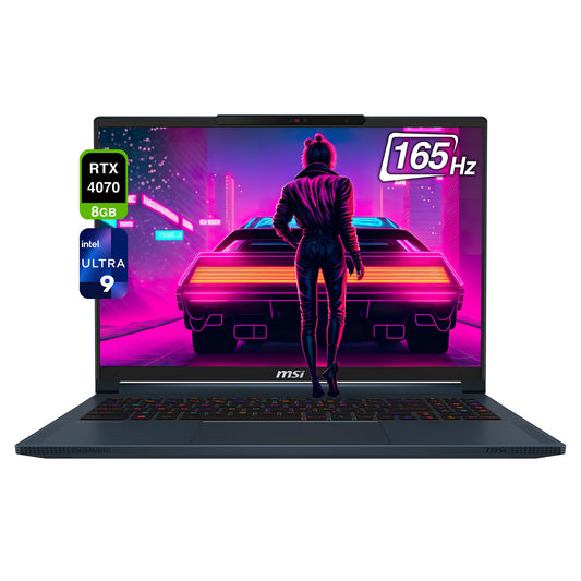 MSI Stealth 16 AI Ultra Thin Gaming Laptop, Ultra 9-185H, 16" 165Hz FHD+ (1920x1200), RTX4070, W11Home (Used-Like New)