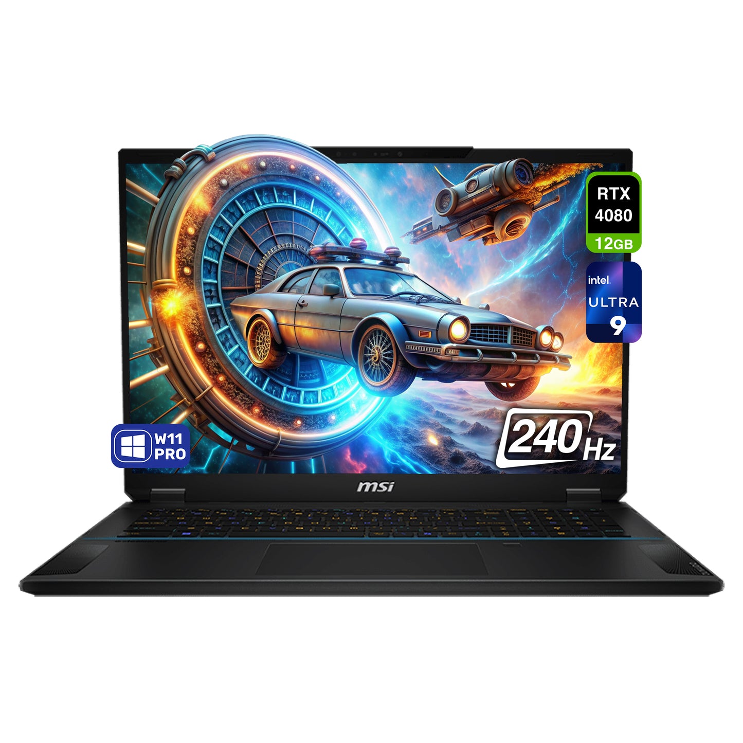 MSI Stealth 18 AI Studio Gaming Laptop, Ultra 9-185H, 18” QHD+ (2560x1600) 240Hz, RTX4080