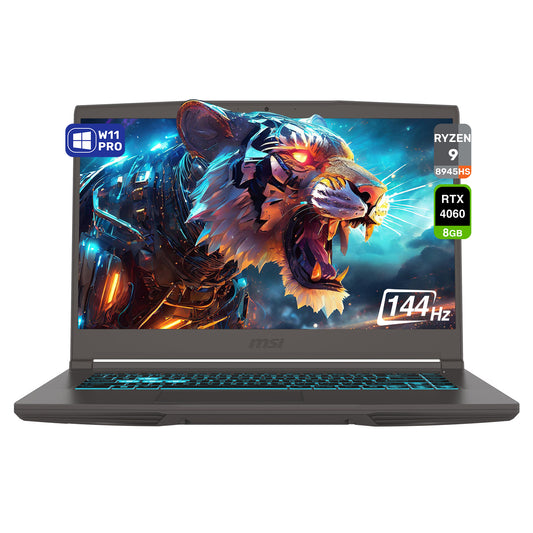 MSI Thin A15 Gaming AI Laptop, Ryzen 9 8945HS, 15.6" FHD (1920x1080) 144Hz, RTX4060, W11Pro (Used-Like New)