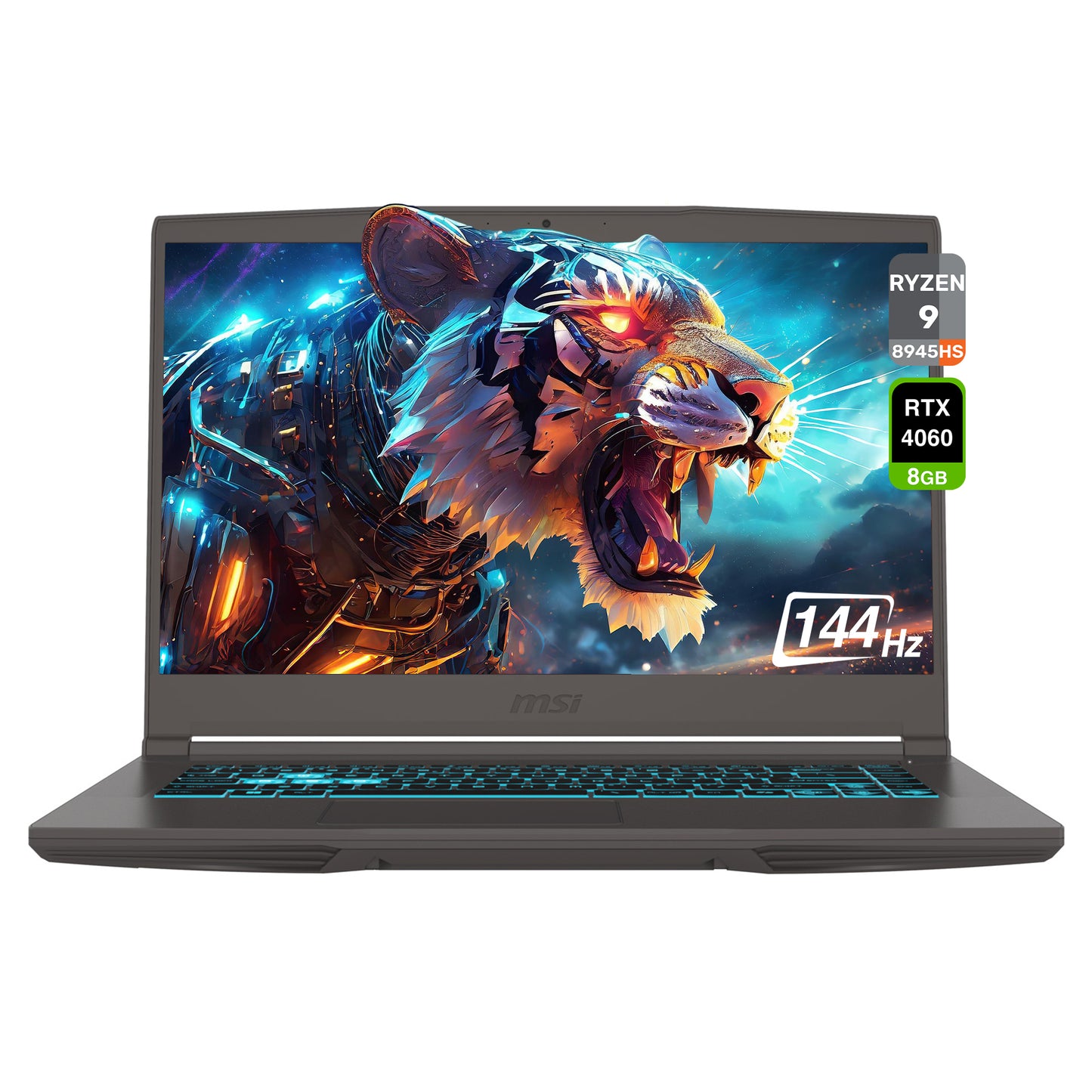 MSI Thin A15 Gaming AI Laptop, Ryzen 9 8945HS, 15.6" FHD (1920x1080) 144Hz, RTX4060