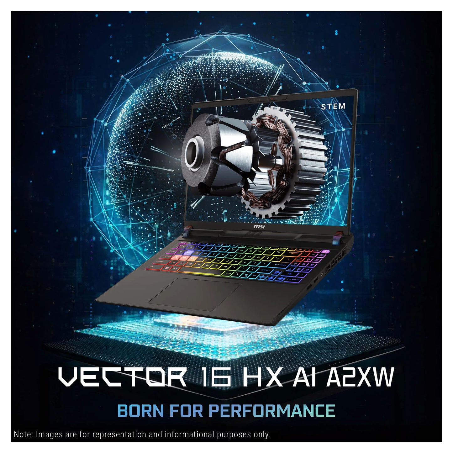 MSI Vector 16 HX AI Gaming Laptop, Ultra 7-255HX, 16" FHD+ (1920x1200) 144Hz, RTX 5070Ti