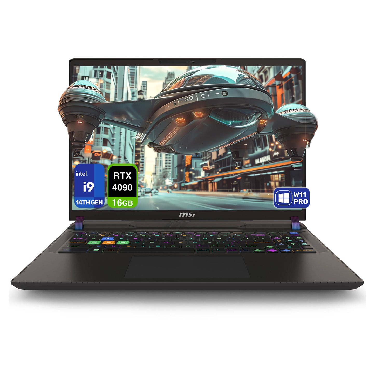 MSI 16" Vector 16 HX Gaming Laptop, i9-14900HX, 16" QHD+ (2560x1600), RTX4090, W11Pro