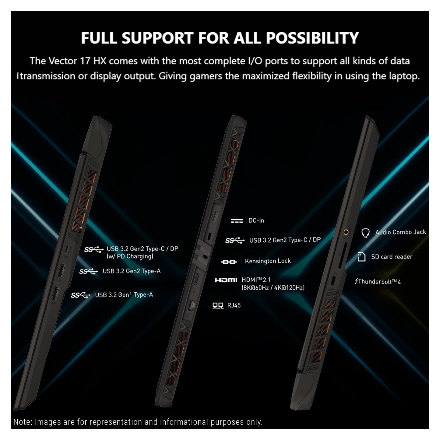 MSI Vector 17 HX Gaming Laptop, i9-14900HX, 17" QHD+ (2560x1600) 240Hz, RTX 4080 (Used-Like New)