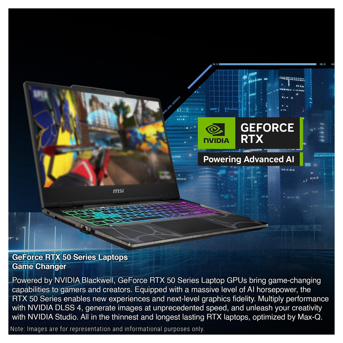 MSI Cyborg 15 Gaming Laptop, Intel 7-240H, 15.6" FHD (1920x1080) 144Hz IPS, RTX5060, 4-zone RGB Keyboard