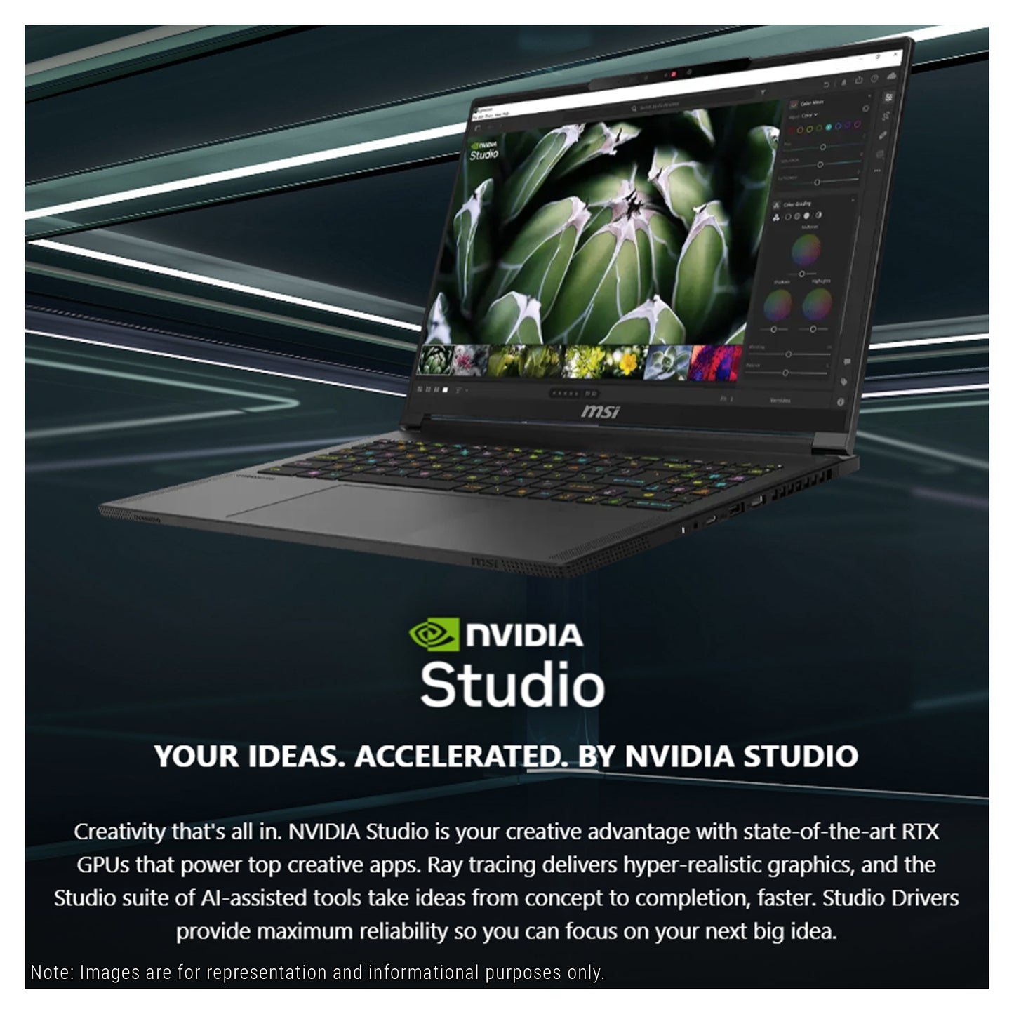 MSI Stealth A16 AI+ Gaming Laptop, Ryzen AI 9 HX-370, 16" QHD+ (2560x1600) 240Hz, RTX 5070 Ti, RGB Backlit Keyboard, W11 Pro