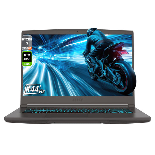 MSI Thin A15 Thin Gaming Laptop, Ryzen 7-7735HS, 15.6" FullHD (1920x1080), RTX4050