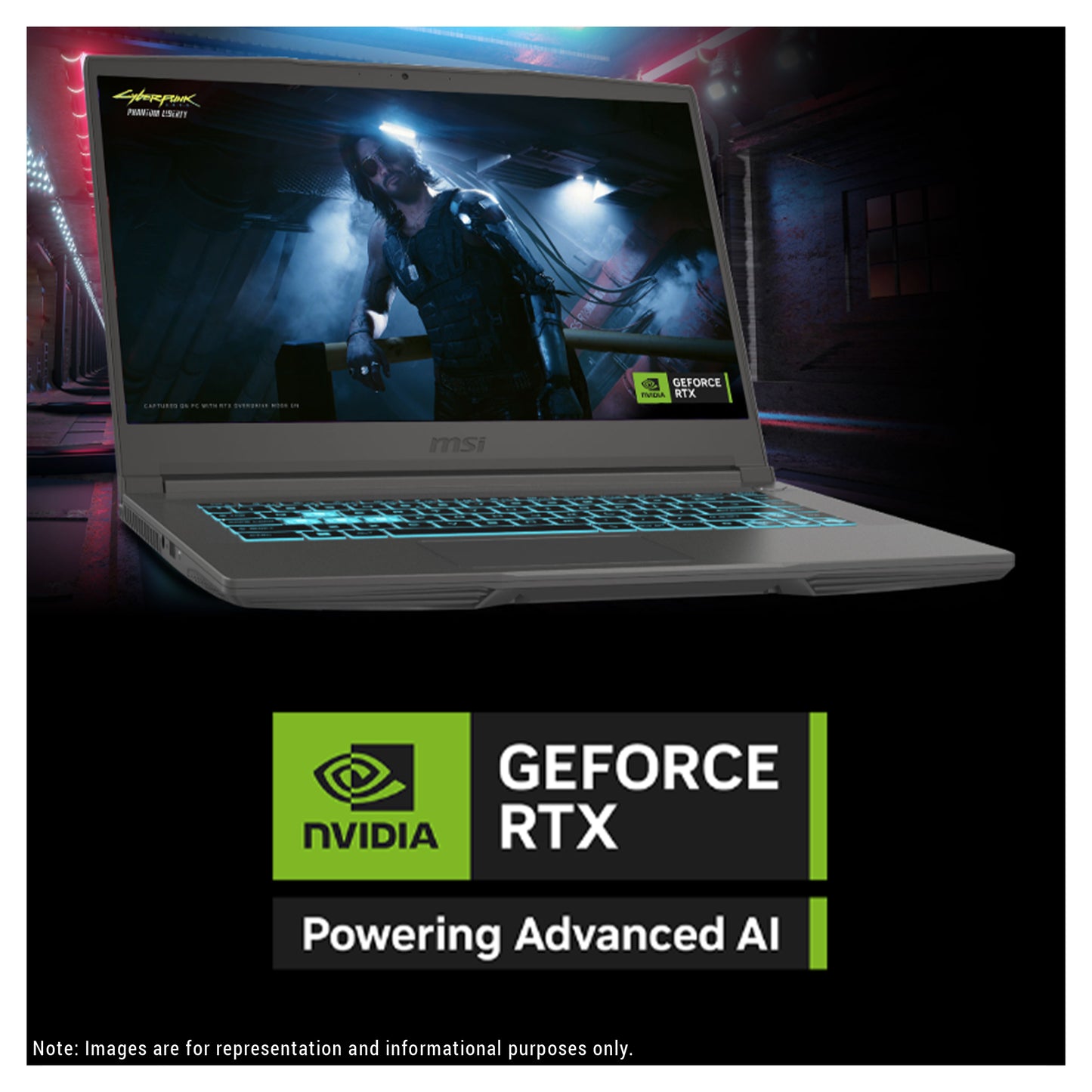 MSI Thin 15 Gaming Laptop, i5-13420H, 15.6" FHD (1920x1080) 144Hz, RTX 3050