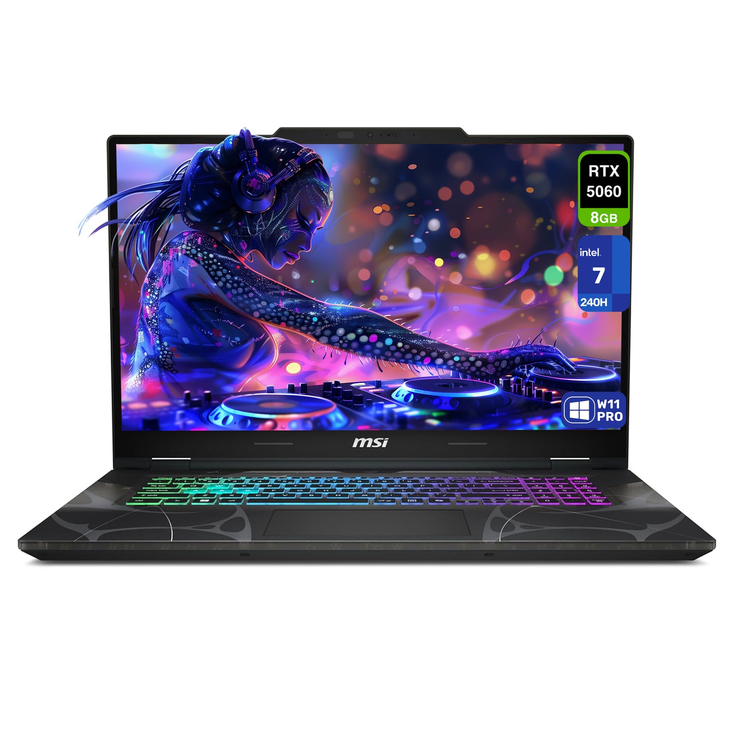 MSI Cyborg 17 Gaming Laptop, 7-240H, 17.3" FHD (1920x1080) 144Hz, RTX 5060