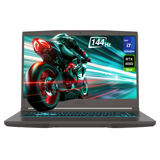 MSI Thin 15 Gaming Laptop, Core i7-13620H, 15.6” FHD (1920x1080) 144Hz, RTX 4050