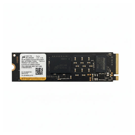 Micron 2500 1TB m.2 NVMe Gen 4x4 3.3V 2.5A 2280 Solid State SSD, MTFDKBA1T0QGN-1BN1AABGA