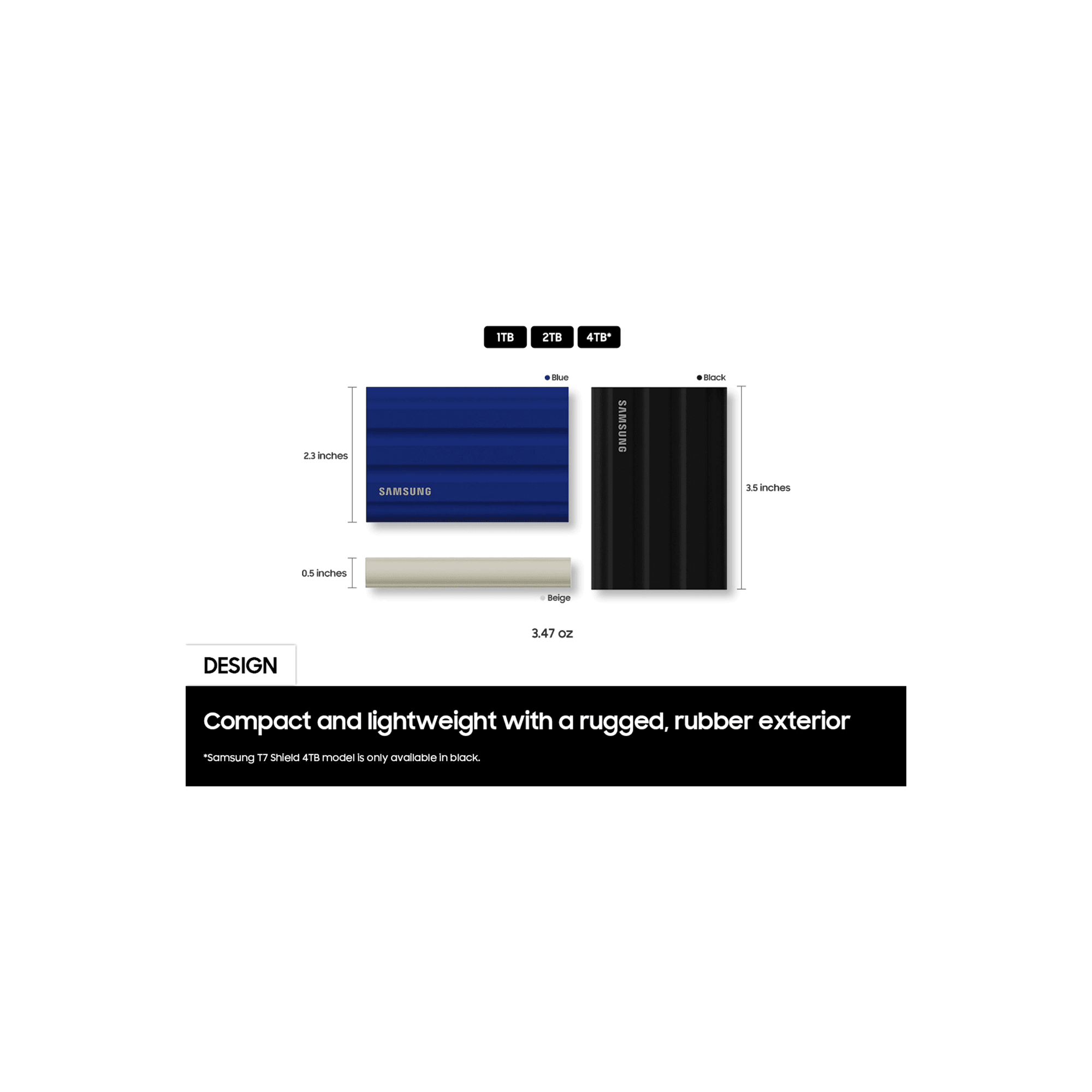 Samsung Portable SSD T7 Shield USB 3.2 2TB (Beige)