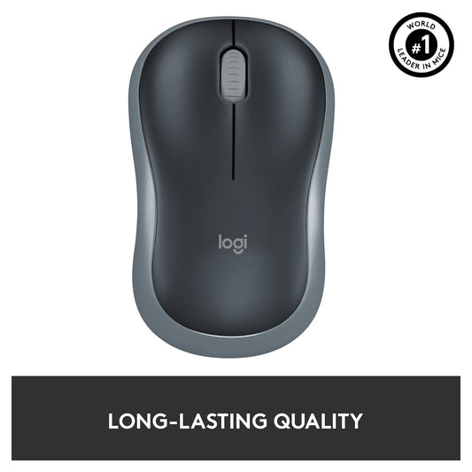 Logitech M185 Wireless Mouse - Swift Gray