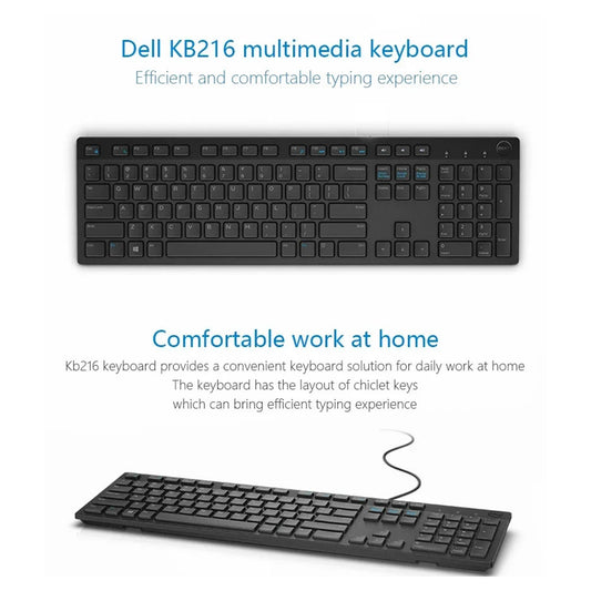 Dell Wired Keyboard - Black KB216 (580-ADMT)