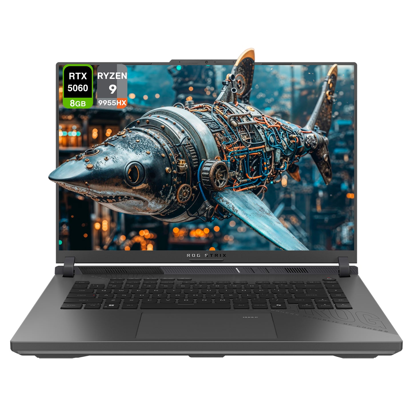 ASUS ROG Strix G16 Gaming Laptop, Ryzen 9-9955HX, 16" WUXGA (1920x1200) 165Hz RTX 5060